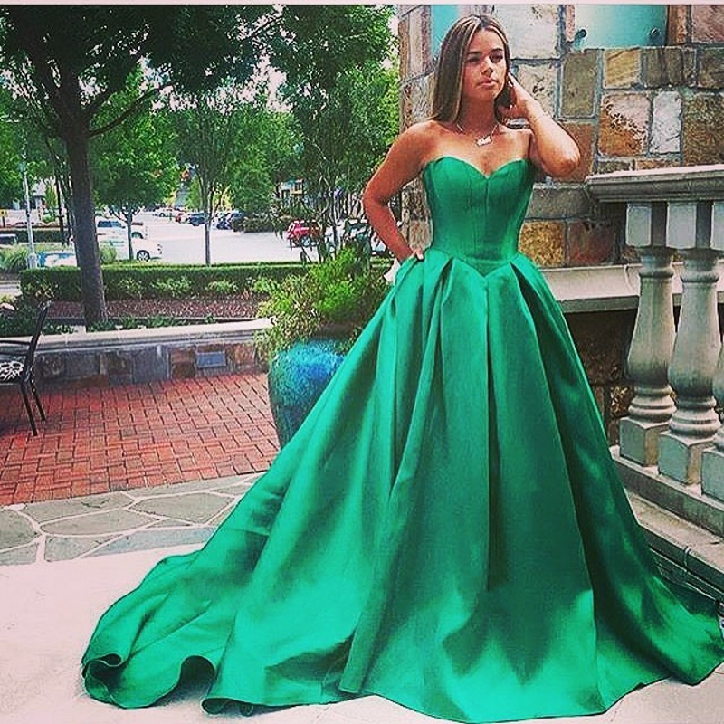 Emerald Green Long Formal Dress