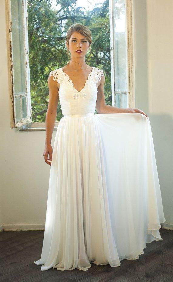 A-Line Chiffon Wedding Dress